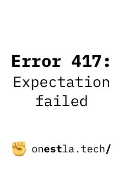 Error 417: Expectation failed